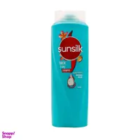 شامپو پرپشت کننده مو سان سیلک مدل THICK & LONG حجم 600 میلی لیتر