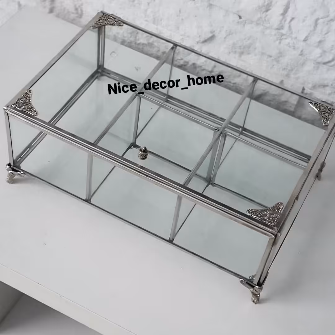 تیبگ باکس 27 در17 پنج خانه نوار استیل شیشه سه میل 