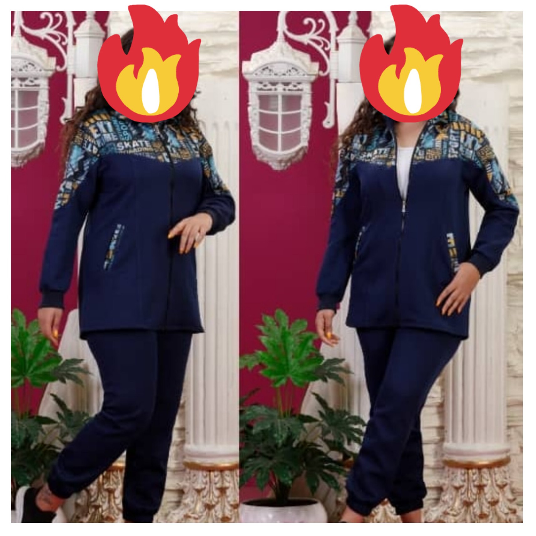 سویشرت شلوار زنانه مناسب فصل پاییز  ، هودی و شلوار ، مانتو شلوار  دخترانه