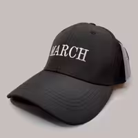 کلاه کپ کتان تی سی مشکی طرح March وارداتی کد 7343