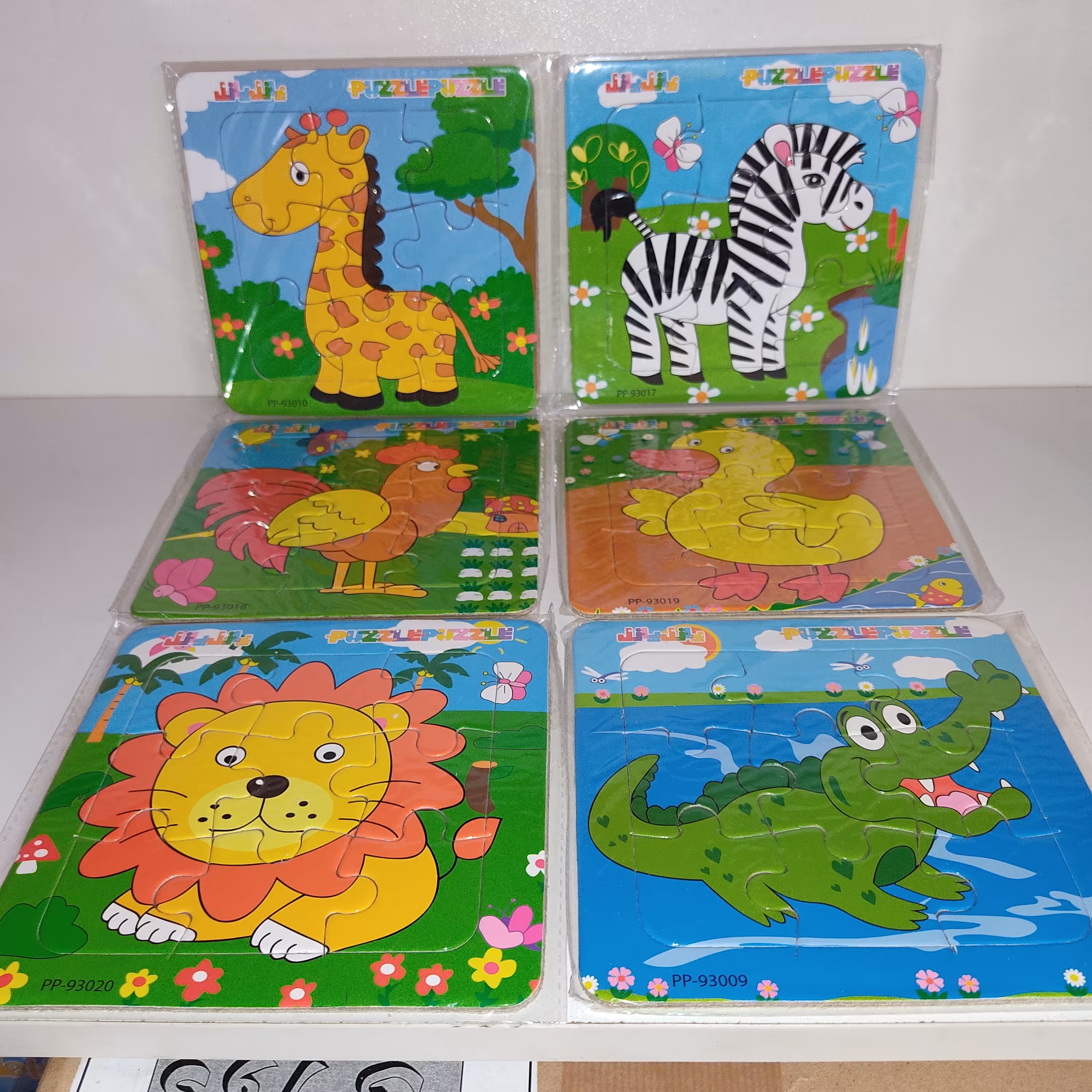 مجموعه شش عددی پازل 9 تکه حیوانات