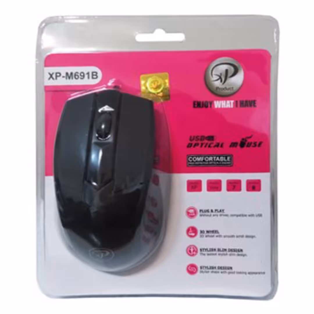 موس سیمی xp اصلی XP M691B ماوس ارزان ایکس پی اورجینال mouse سیم دار گیمینگ