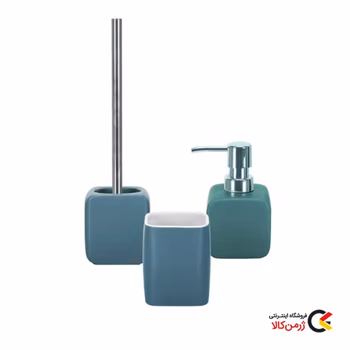 ست سرویس بهداشتی سه تکه سرامیکی مدل Cubic برند کلین ولکه