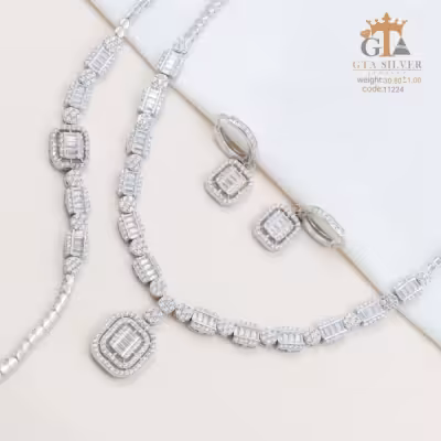 سرویس نقره ساخت تبریز برند جی تی ای با آبکاری طلا کد 11224