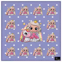 دستمال سر و گردن و پیشانی بند اسکارف طرح یونیکورن سایز 58 در 58 مدل H1-616 شرکت رنس