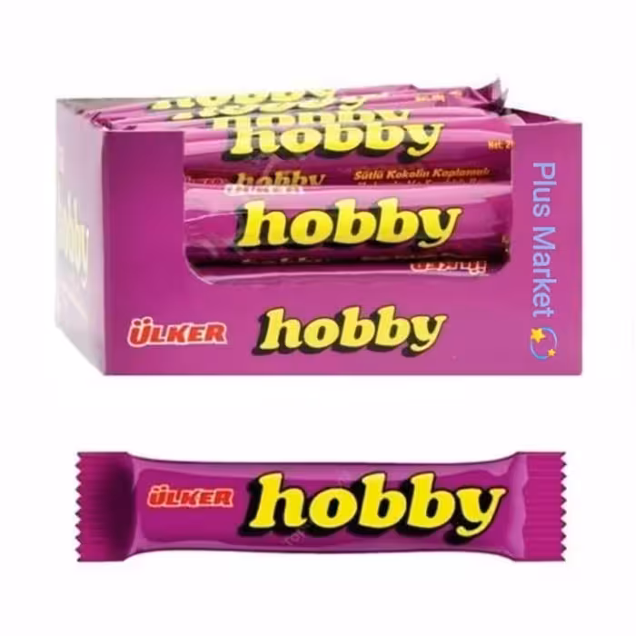 شکلات هوبی قلمی 25گرمی (hobby) مغز فندق اصل ترکیه بسته 24 تایی | amazonchi