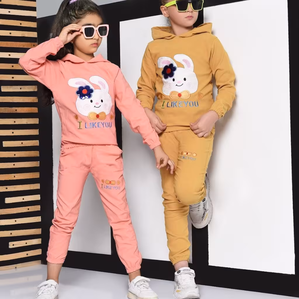 ست هودی شلوار بچگانه دخترانه پسرانه اسپرت دو تیکه آستین دار سایز50