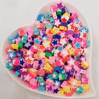 فیمو طرح ستاره فیمو اشکال(بسته های40عددی)طول1سانت فیمو ستاره