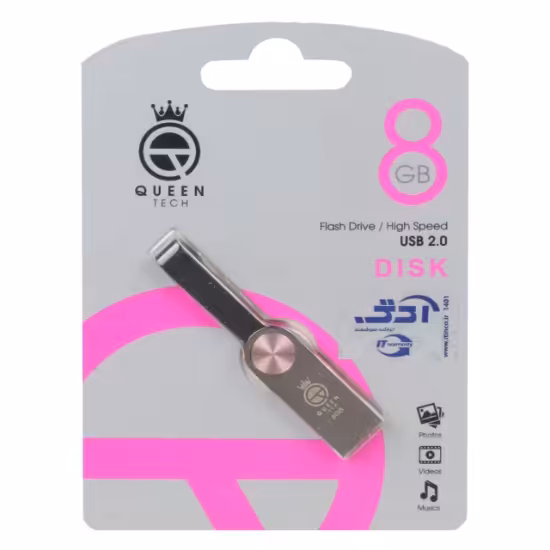 فلش مموری کوئین تک مدل Queen DISK ظرفیت 8 گیگابایت