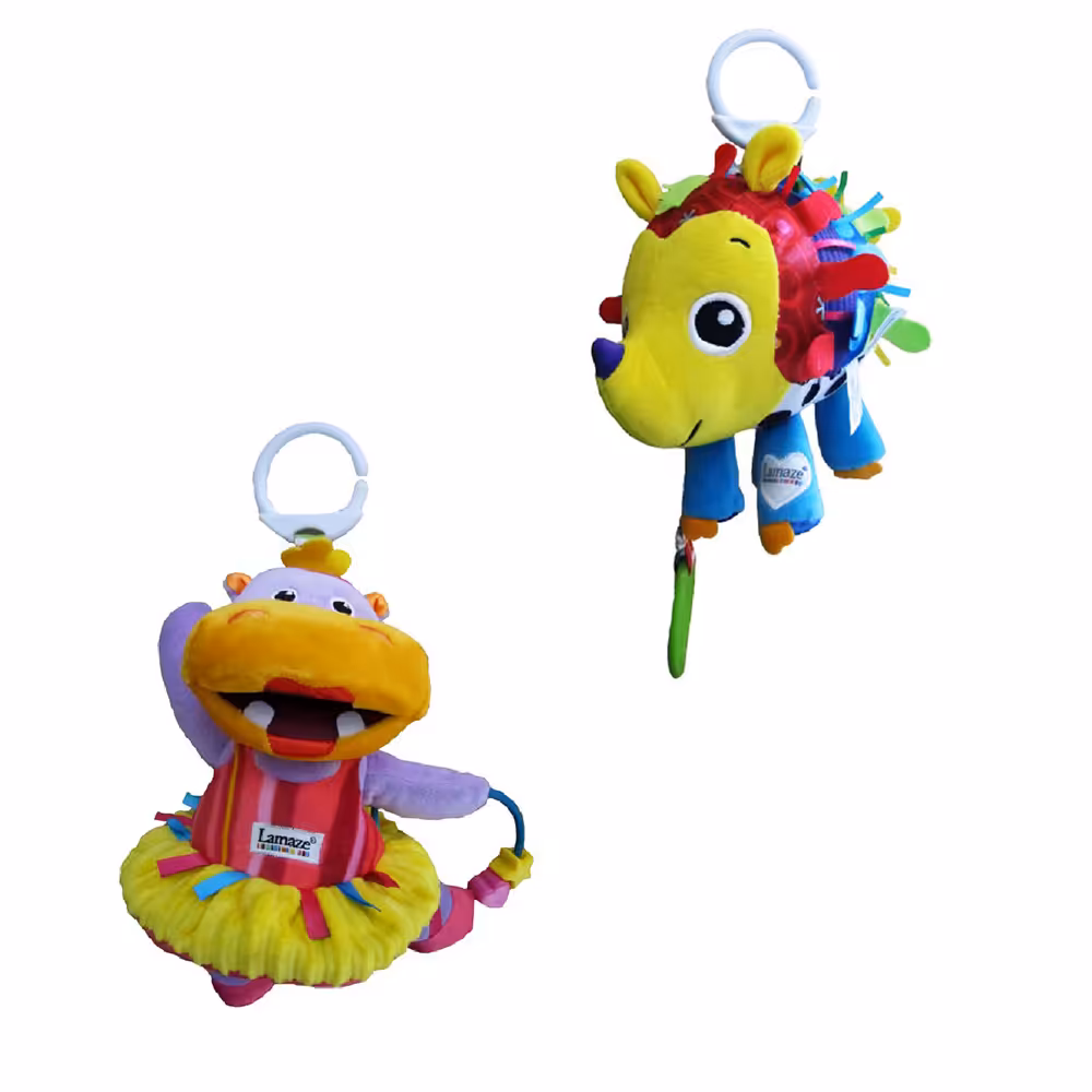 آویز نخ کش دندانگیر لاماز lamaz طرح گاو و جوجه تیغی