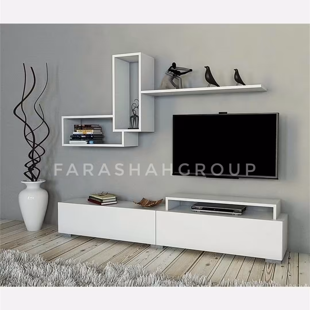 میز تلوزیون شلف دار  با بهترین کیفیت و رنگ دلخواه ارسال رایگان