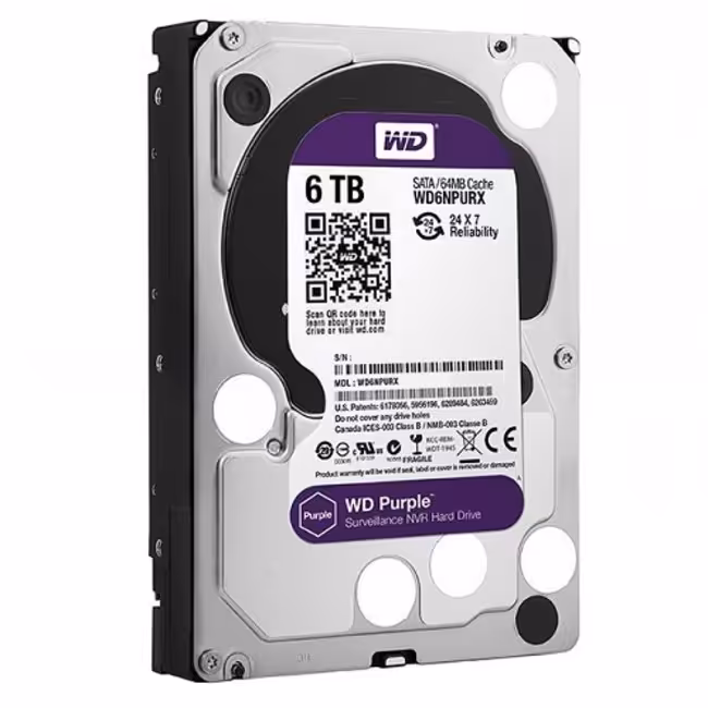 Western Digital NV Purple WD6NPURX Internal Hard Drive - 6TB