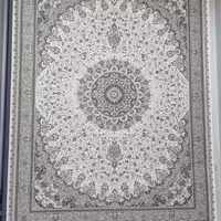فرش ماشینی  پاتریس1500شانه طرح الماس کرم قالیچه 4متری