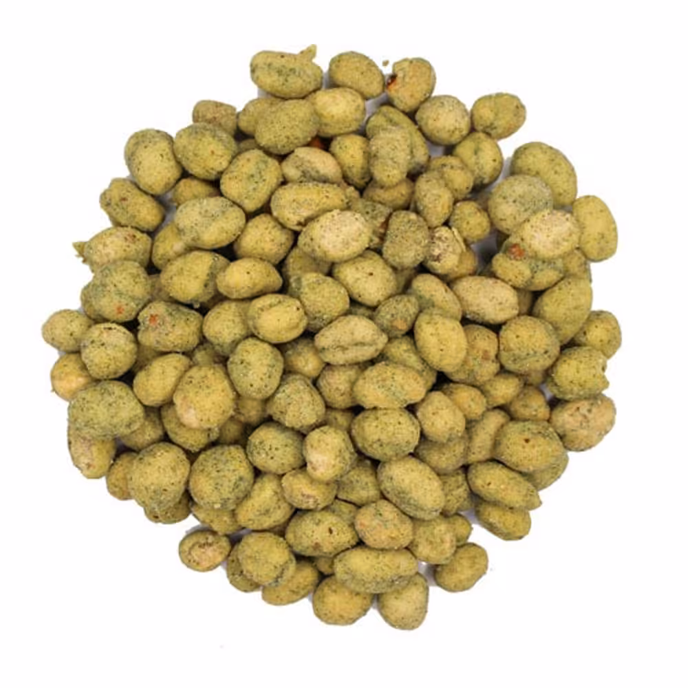 بادام زمینی روکش دار با طعم پیاز و جعفری منوچهری 500 گرمی