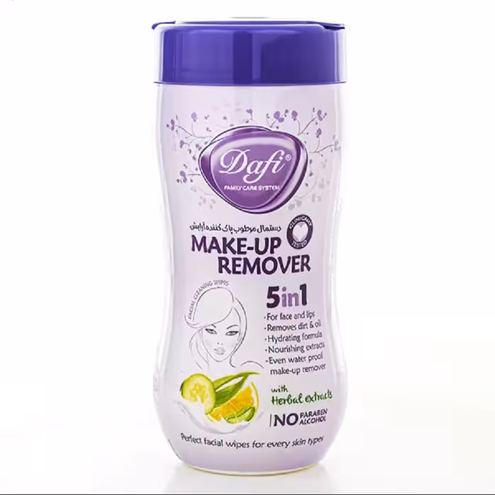 دستمال مرطوب پاک کننده آرایش 5 در 1 دافی 70 عددی