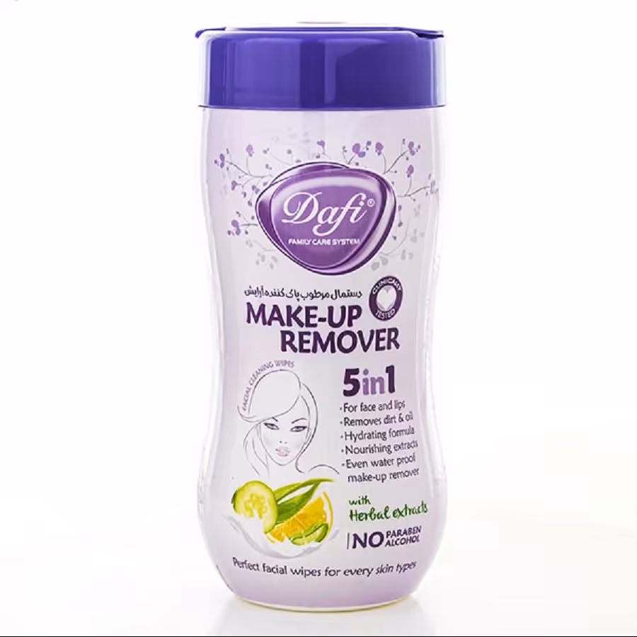 دستمال مرطوب پاک کننده آرایش 5 در 1 دافی 70 عددی