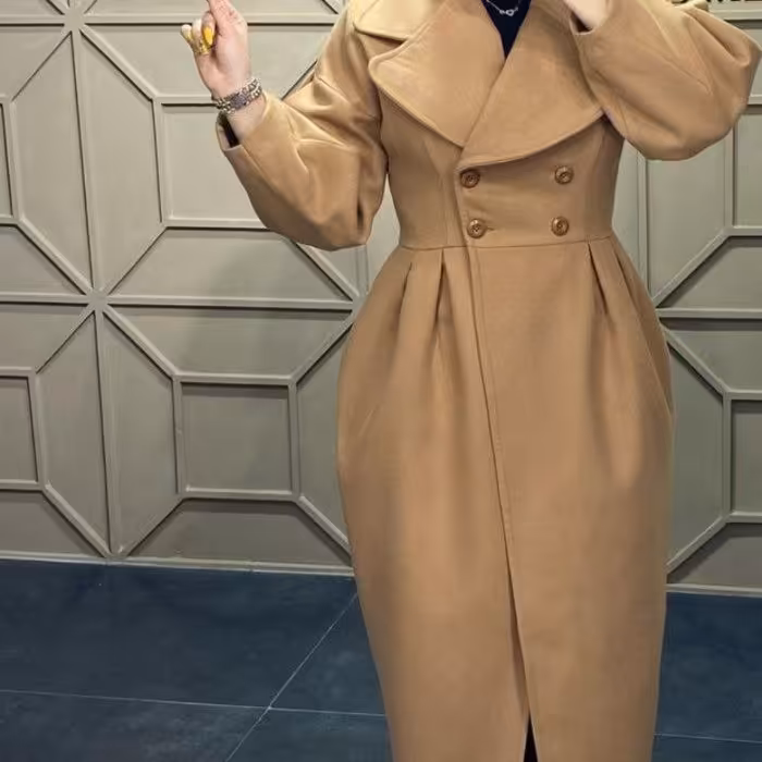 پالتو فوتر ترک مزون دوز داخل آستردوزی شده رنگبندی و سایزبندی