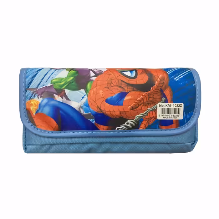 جامدادی دو زیپ درب دار طرح مرد عنکبوتی کد KM-1022Z