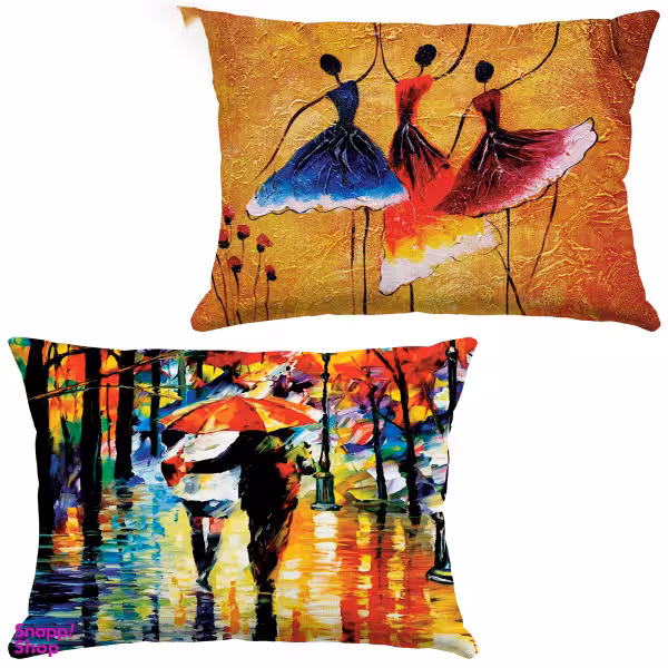 کوسن مدل R21-10034-41 مجموعه 2 عددی چند رنگ