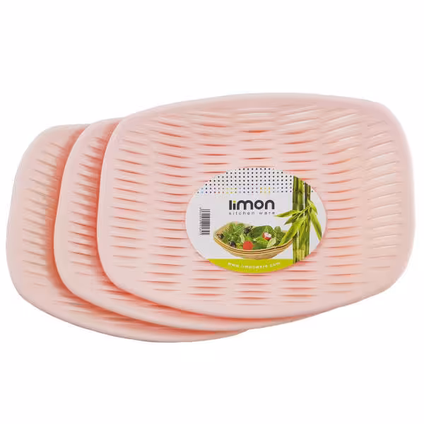 سبد نان و سبزی لیمون مدل بامبو مجموعه 3 عددی