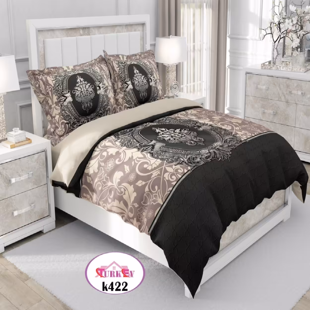 سرویس روتختی ترک إو turkev کد K-422 دونفره 6 تکه