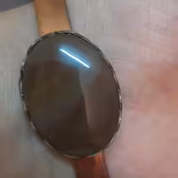 دستبند مسی با سنگ عقیق سلیمانی 