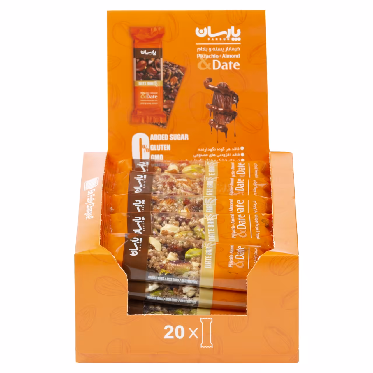 خرما بار پسته و بادام پارسان - 35 گرمی
