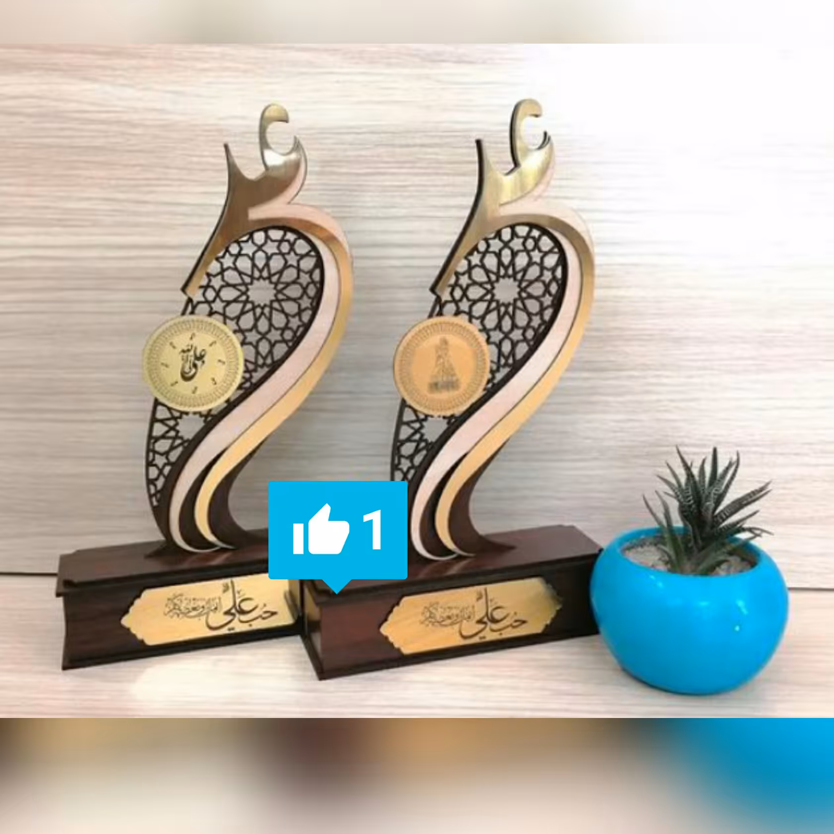 تندیس میناکاری روی چوب وترکیب با میناکاری 