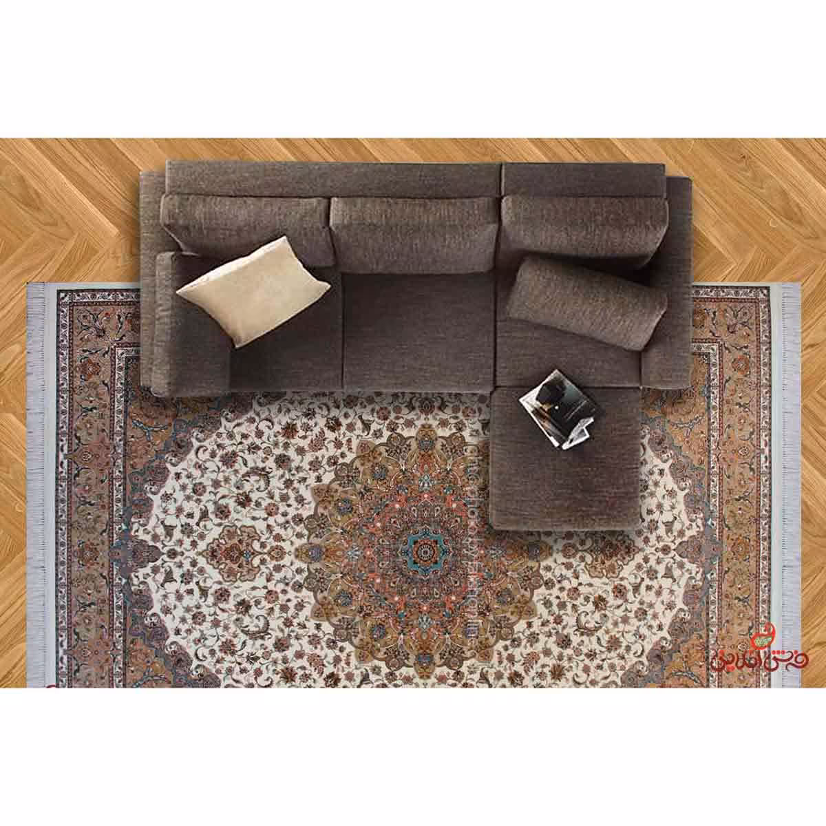 فرش پاتریس طرح صدف کرم