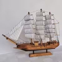 کشتی 33سانتی تزیینی چوبی