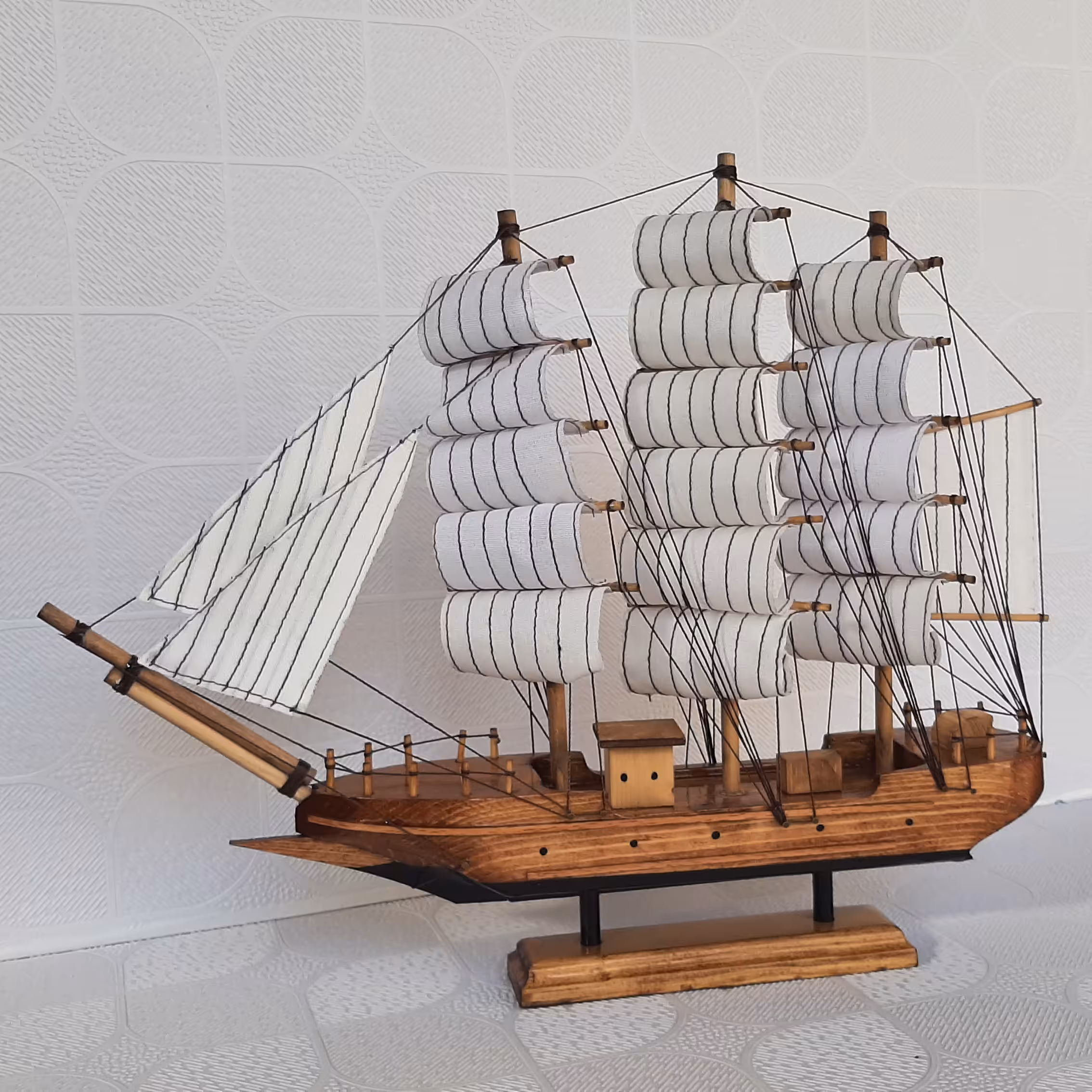 کشتی 33سانتی تزیینی چوبی