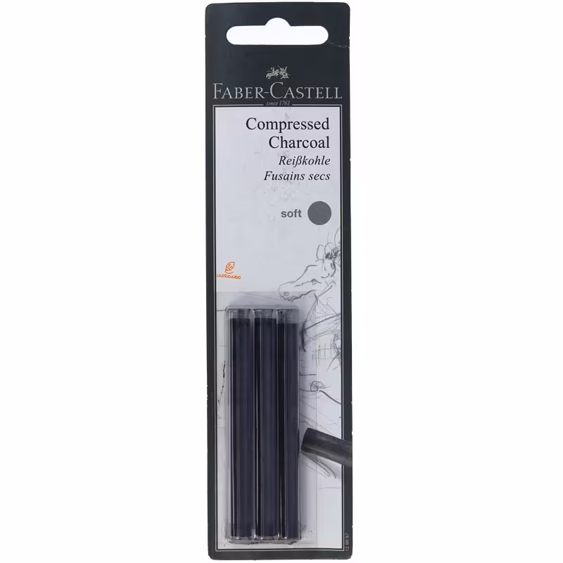 ذغال فشرده 3 عددی نرم (Soft) فابر کاستل FABERCASTELL