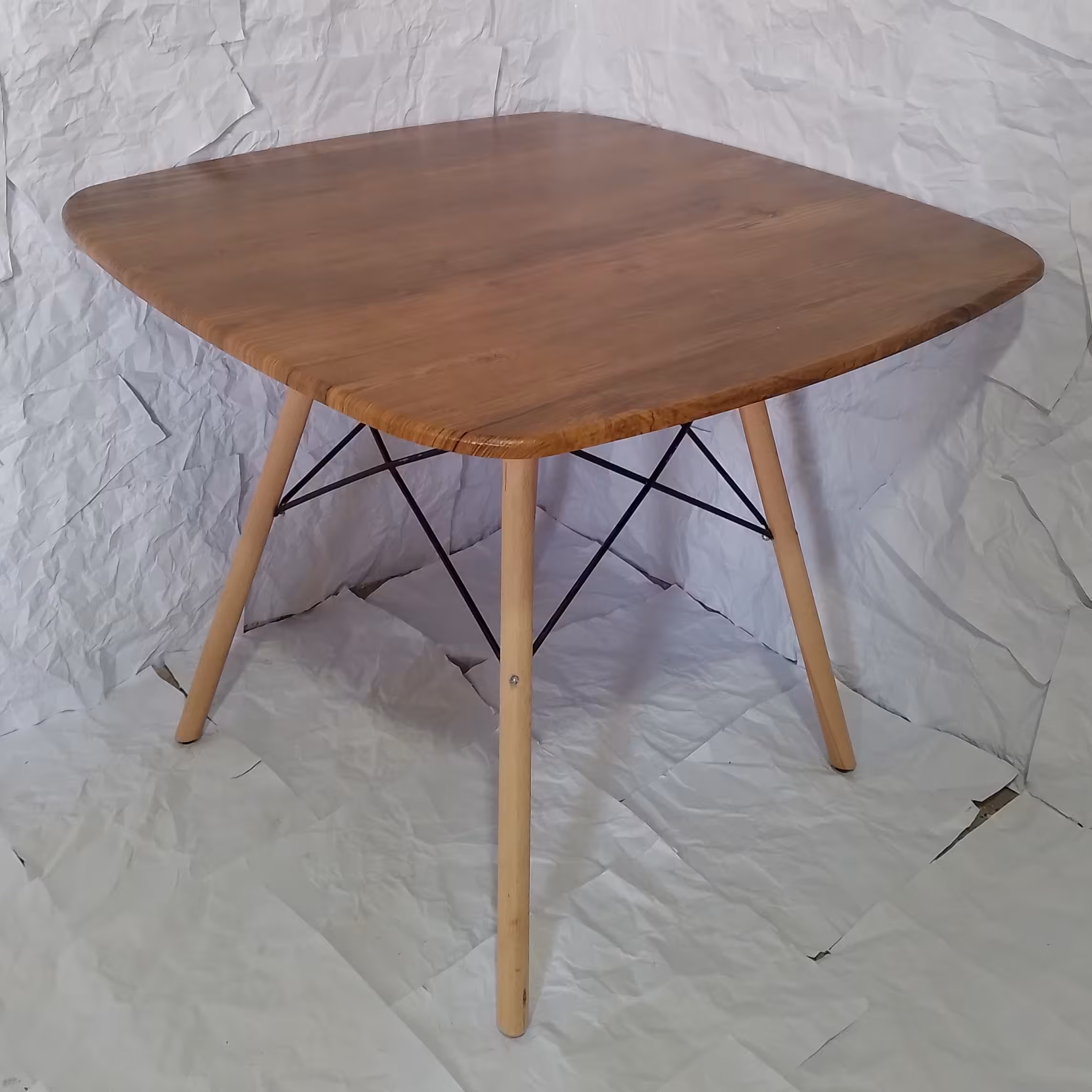 میز ناهار خوری 4 نفره ایفلی صفحه وکیوم ضد خش در همه رنگ با پایه چوبی ارسال با پس کرایه