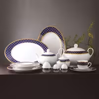 سرویس چینی 102 پارچه 12نفره غذاخوری چینی زرین ایران طرح هلیا پیکره ایتالیااف درجه عالی