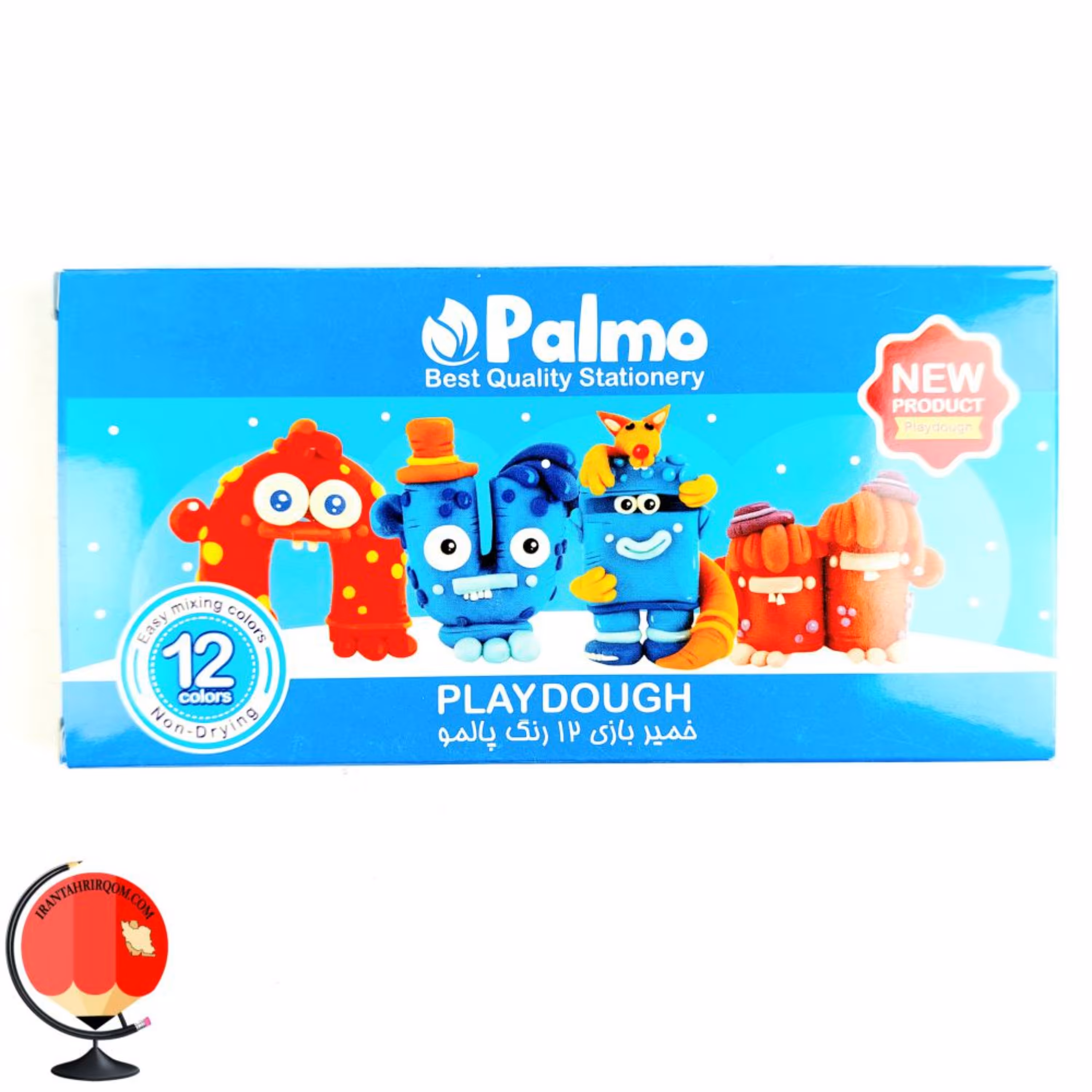 خمیر بازی 12 رنگ مقوا پالمو palmo رنگ آبی کد 1863