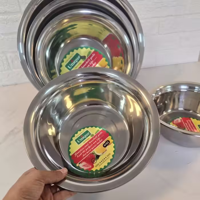 لگن استیل یونیک 5 پارچه لبه داراستیل آهنربا نگیر. کیفیت عاااالی با ارسال رایگان 