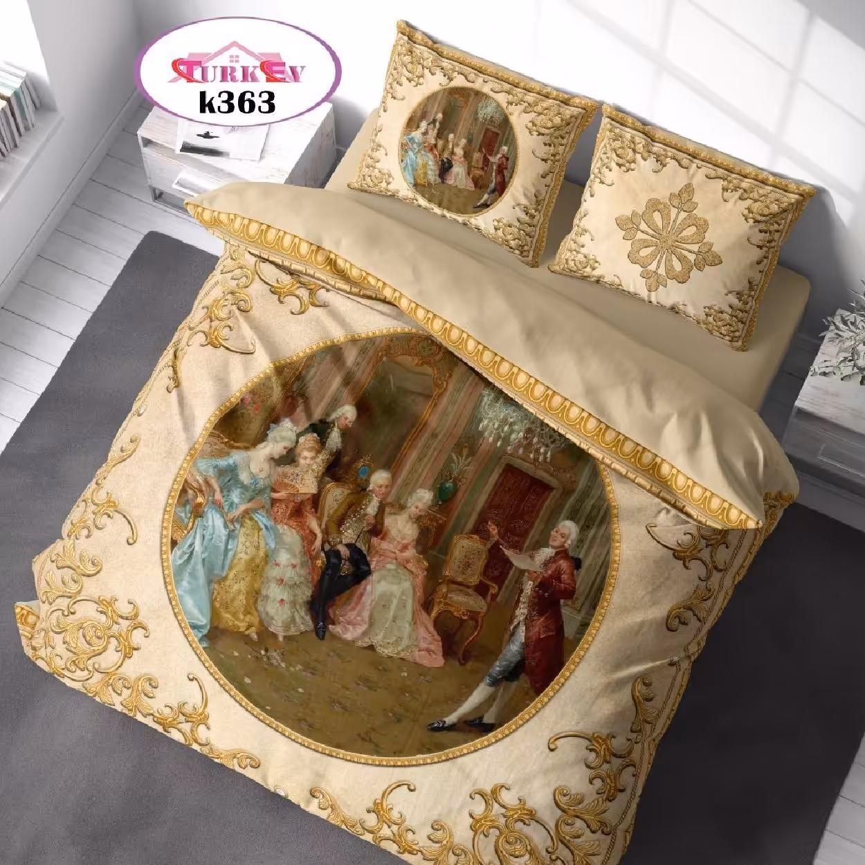 سرویس روتختی ترک إو turkev کد K-363 دونفره 6 تکه