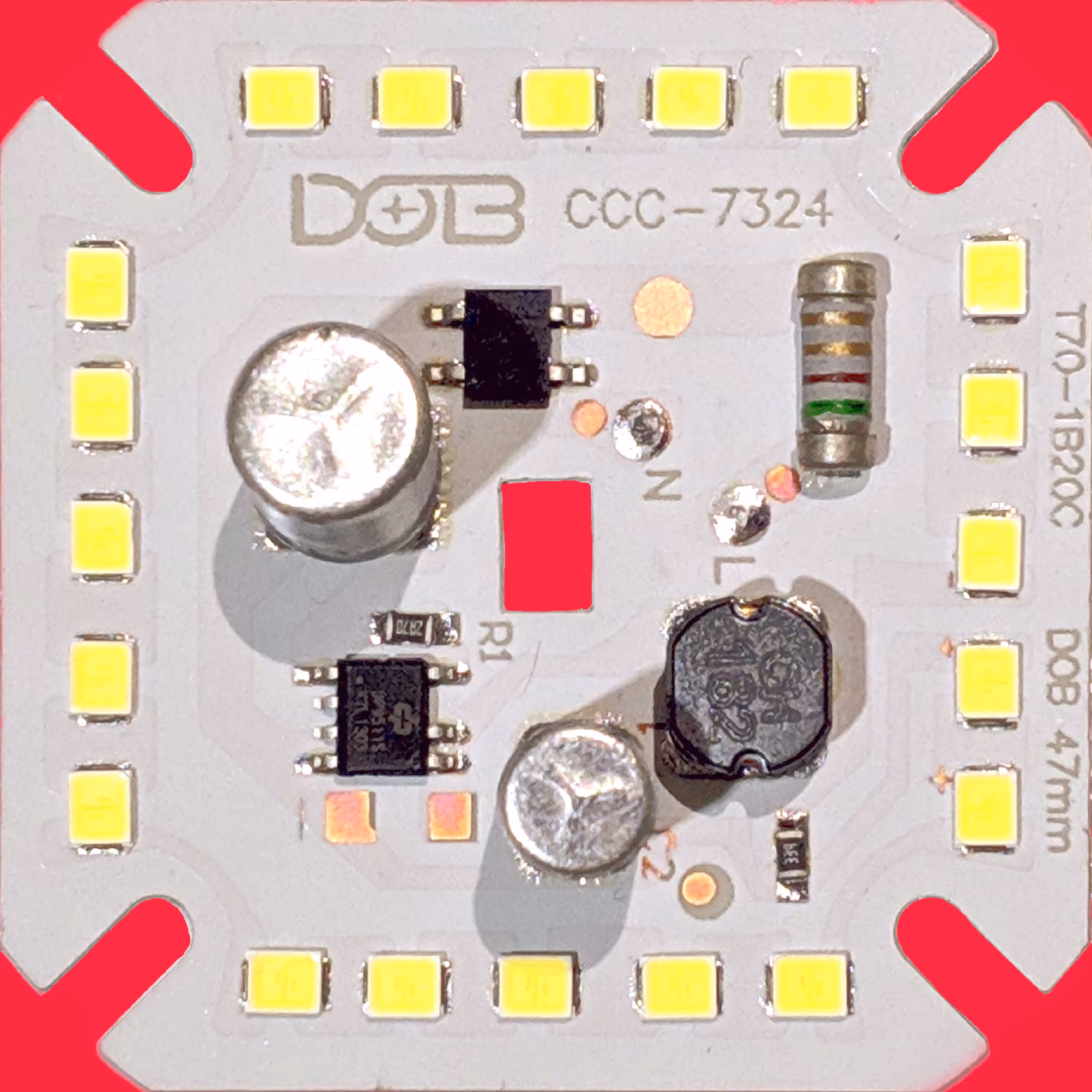 چیپ LED DOB CCC 20W سفید (ال ای دی دی او بی 20 وات) برد خازن دار