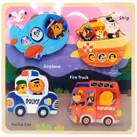 پازل جاگذاری چوبی مدل وسایل نقلیه کد P/932/A