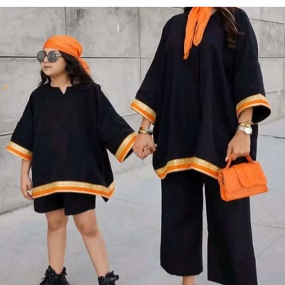 ست تونیک تک مادر دختری دوخت سفارشی مطابق با سایز و رنگ دلخواه شما