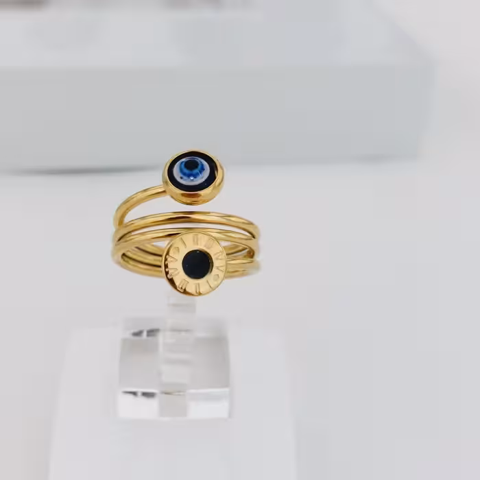 انگشتر کد11317طرح طلا.استاینلس استیل.آبکاری طلا.سایزبندی کامل.رنگ ثابت.ضدحساسیت