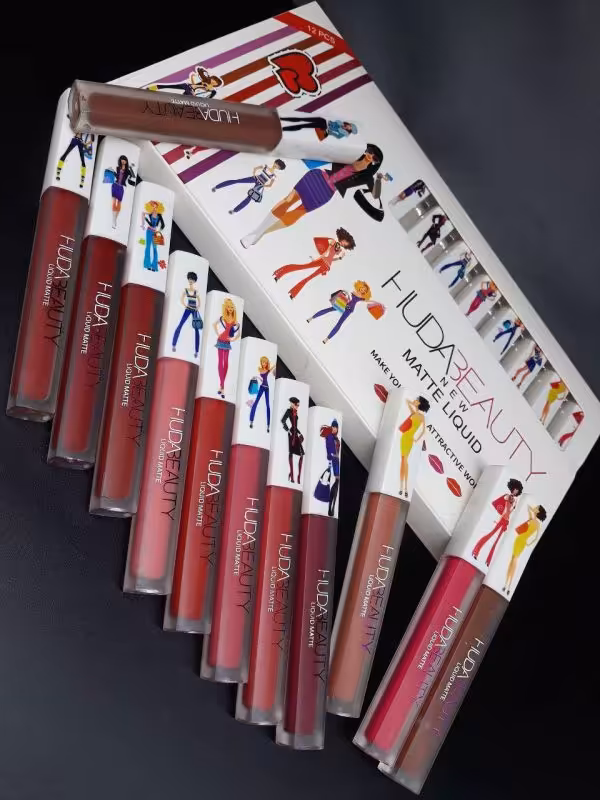 پک رژ لب مایع 12 عددی هدی بیوتی HUDABEAUTY