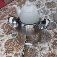 کتری قوری 4لیتر شیردارکف چدن ترکیه ای استیل خالص