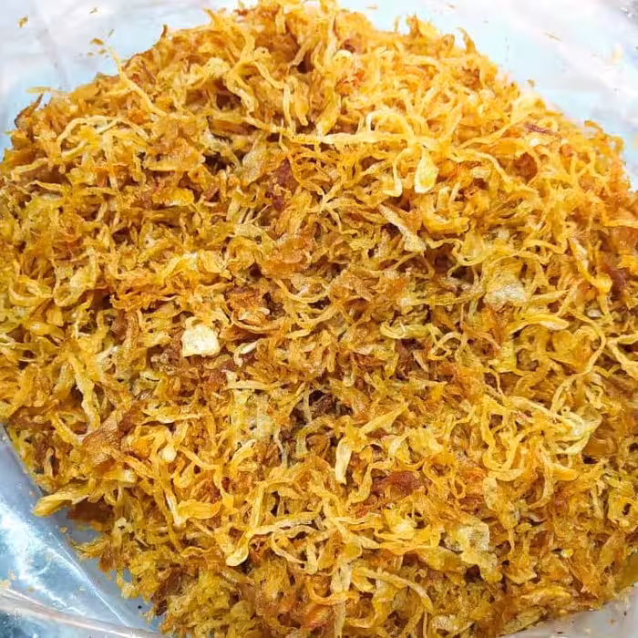 پیاز داغ خلالی و نگینی با کیفیت عالی تازه و کاملا خونگی 