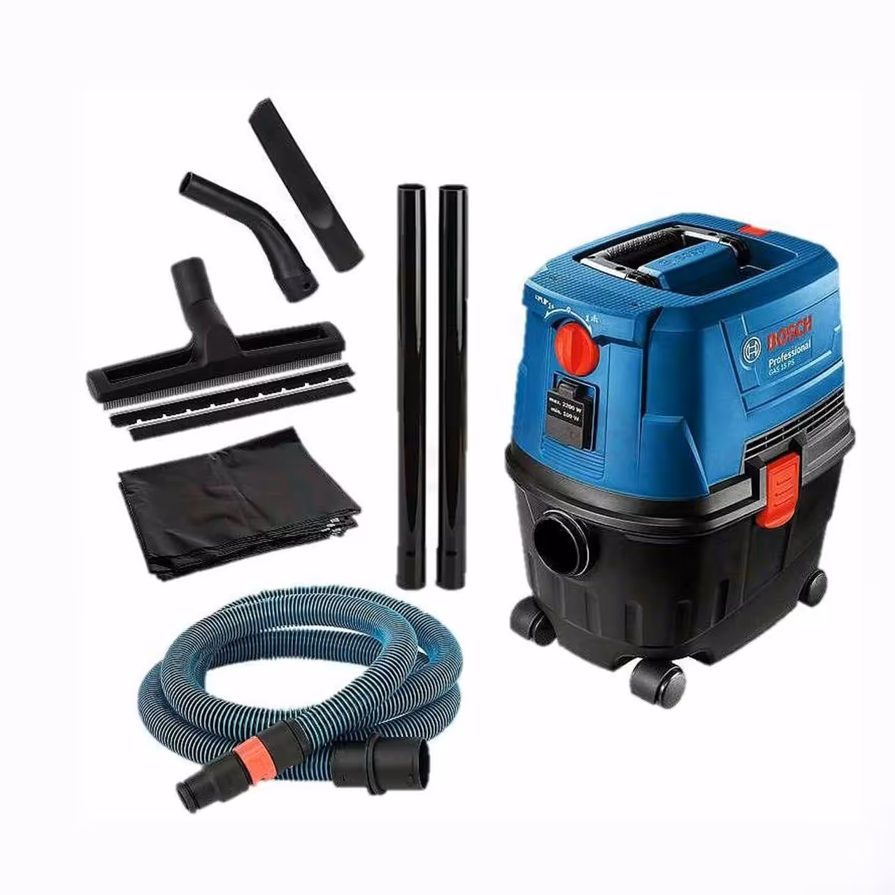 جارو برقی سه کاره صنعتی بوش مدل Gas 15 Ps (بوش اصلی با سه سال گارانتی )