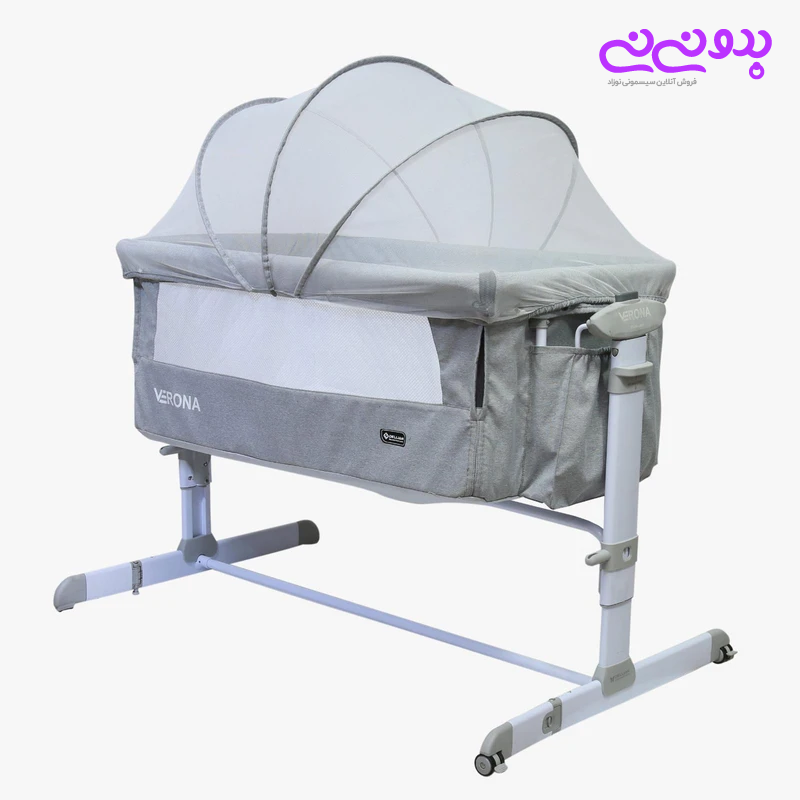 تخت و گهواره کنار مادر دلیجان مدل ورونا | سیسمونی بدو نی نی