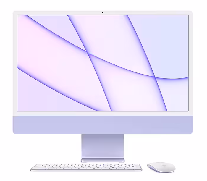 آی مک 24 اینچ اپل مدل Z130 M1 chip 8-Core CPU 8-Core GPU 256GB SSD بنفش