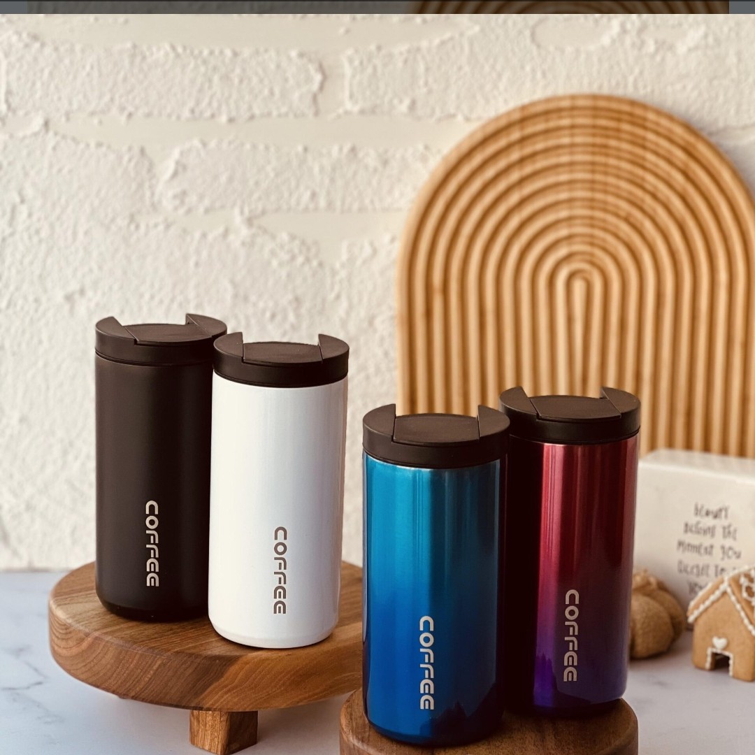 تراول ماگ 400 میل لیوانی براق coffee