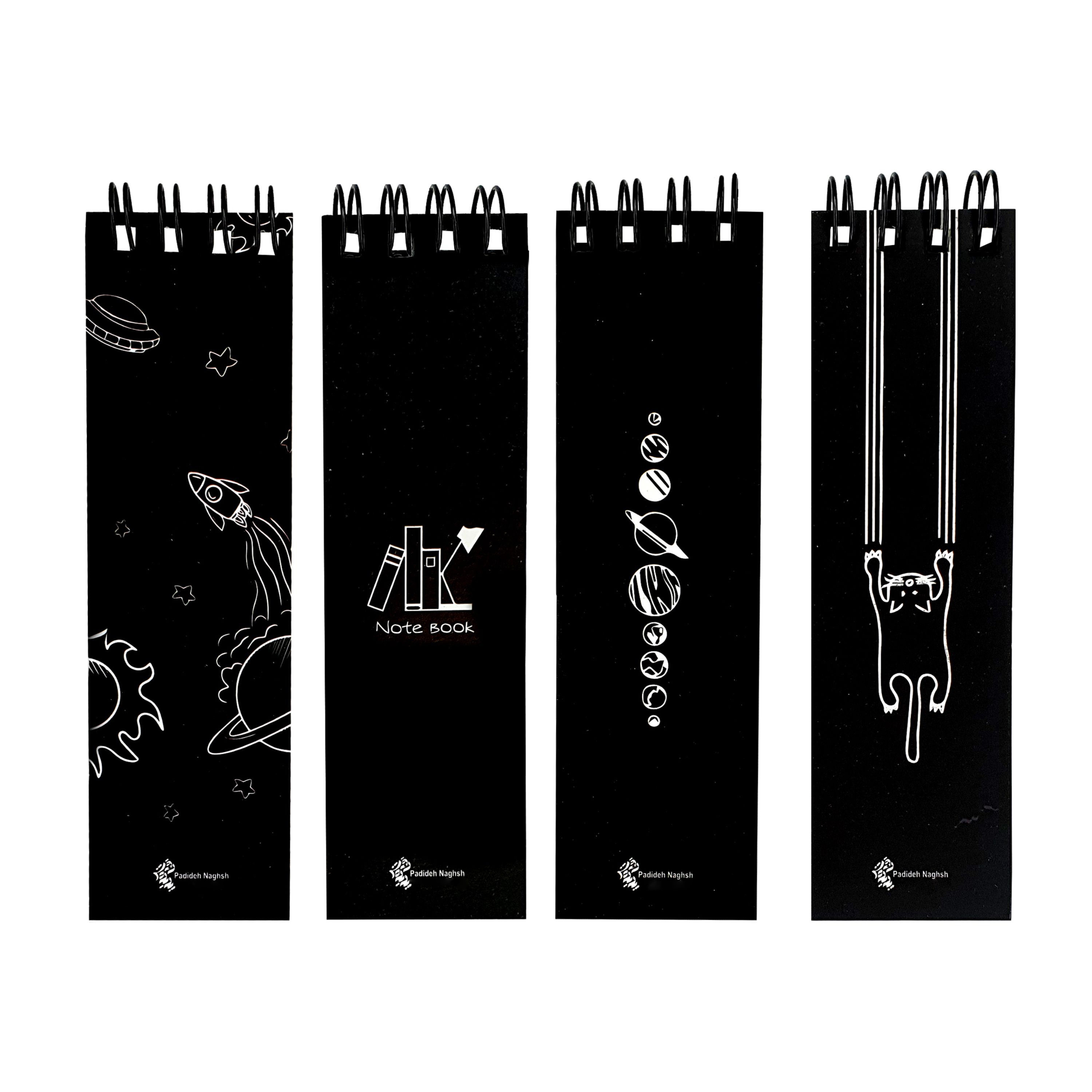 دفتر یادداشت پدیده نقش مدلی mini bell بسته 4 عددی