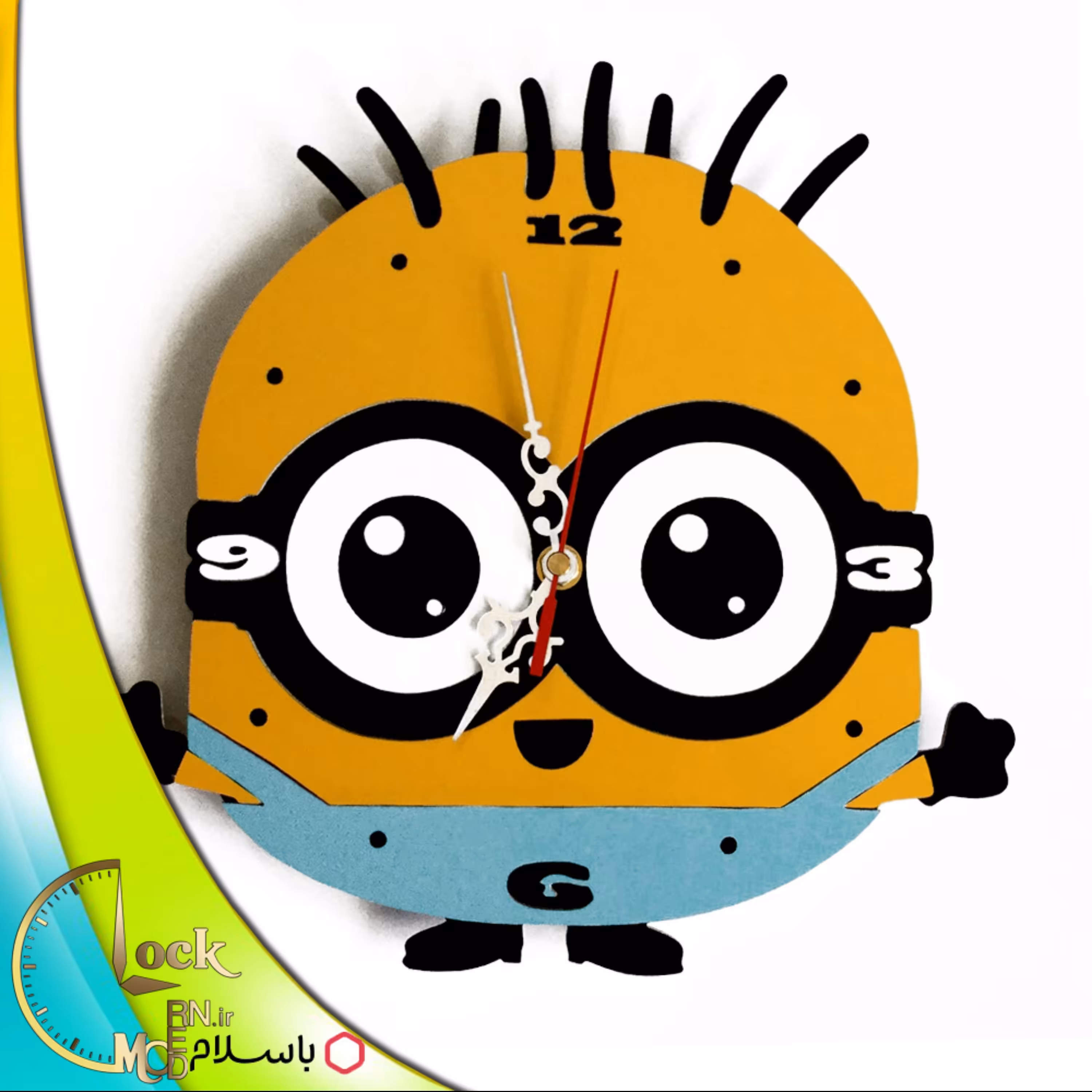 ساعت دیواری کودکانه مینیون کد 95 (پس کرایه)